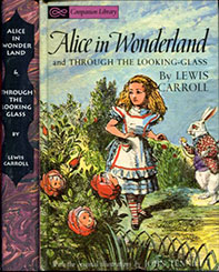 Alice in Wonderland & Through the Looking Glass - cover spine and front