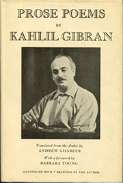 Prose Poems by Kahlil Gibran - front cover