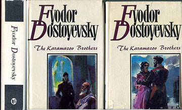 The Karamazov Brothers by Fyodor Dostoyevsky - spine and front covers - vols 1 & 2