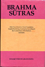 Brahma Sutras by Badrayana, according to Sri Sankara, translated by Swami Vireswarananda - front cover